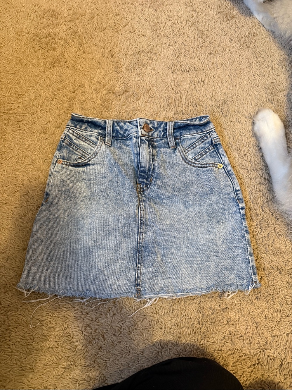 wild fable Light Blue Acid Wash Denim Mini Skirt